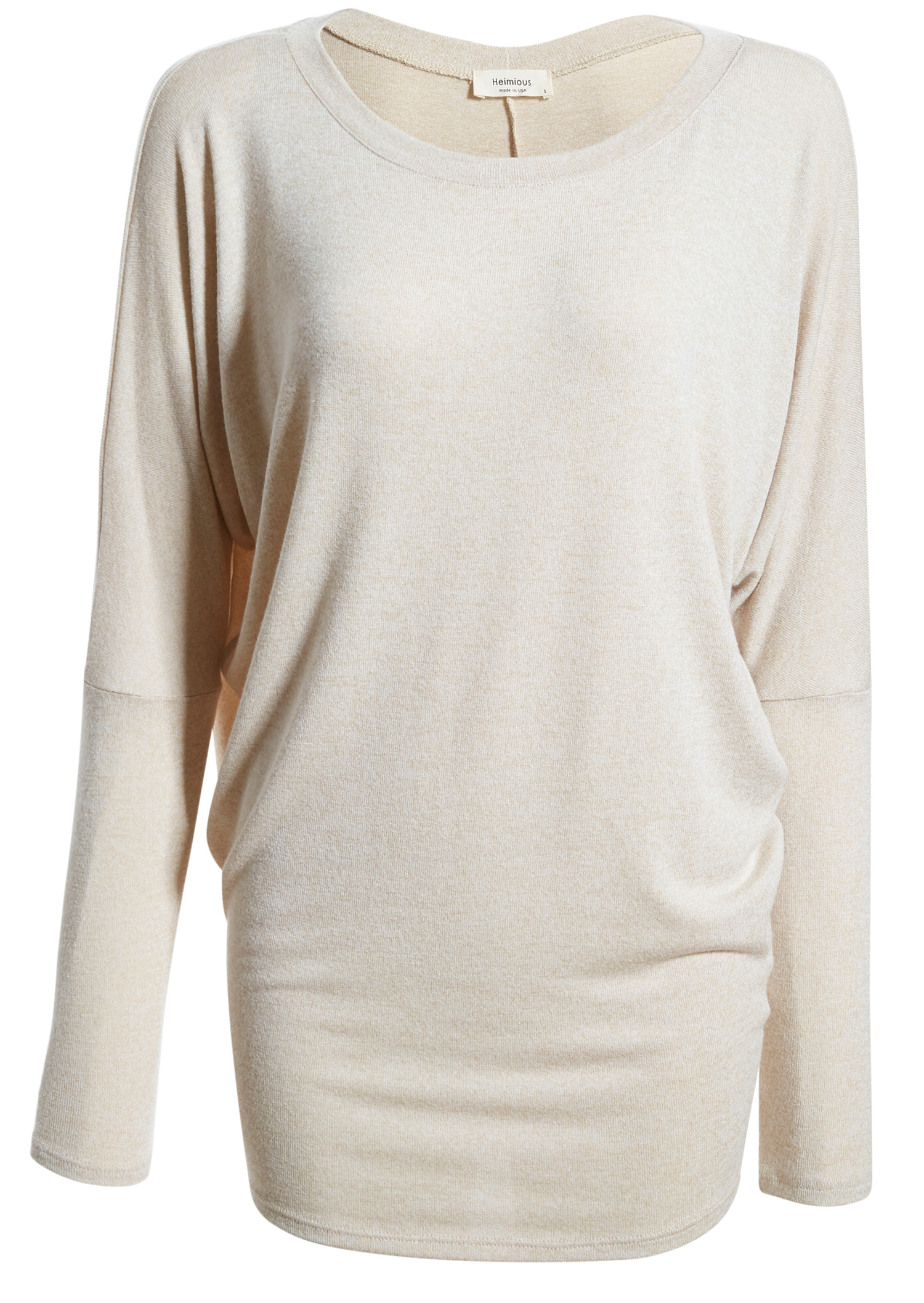 Boat Neck Long Sleeve Hacci Top