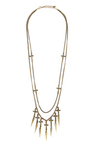 Cross and Spike Necklace