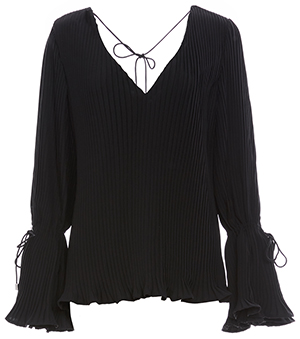 C/MEO Collective Pleated Long Sleeve Top