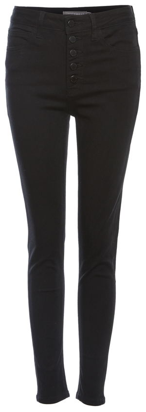 Just Black High Rise Button Fly Skinny