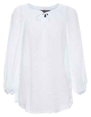 Michael Stars Peasant Top with Smocking