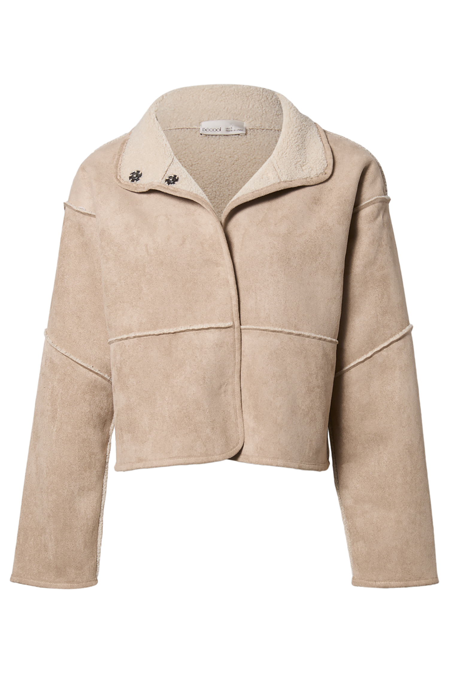 【dium.】Fake Suede Jacket Faux Suede Jacket in Taupe S - M | DAILYLOOK