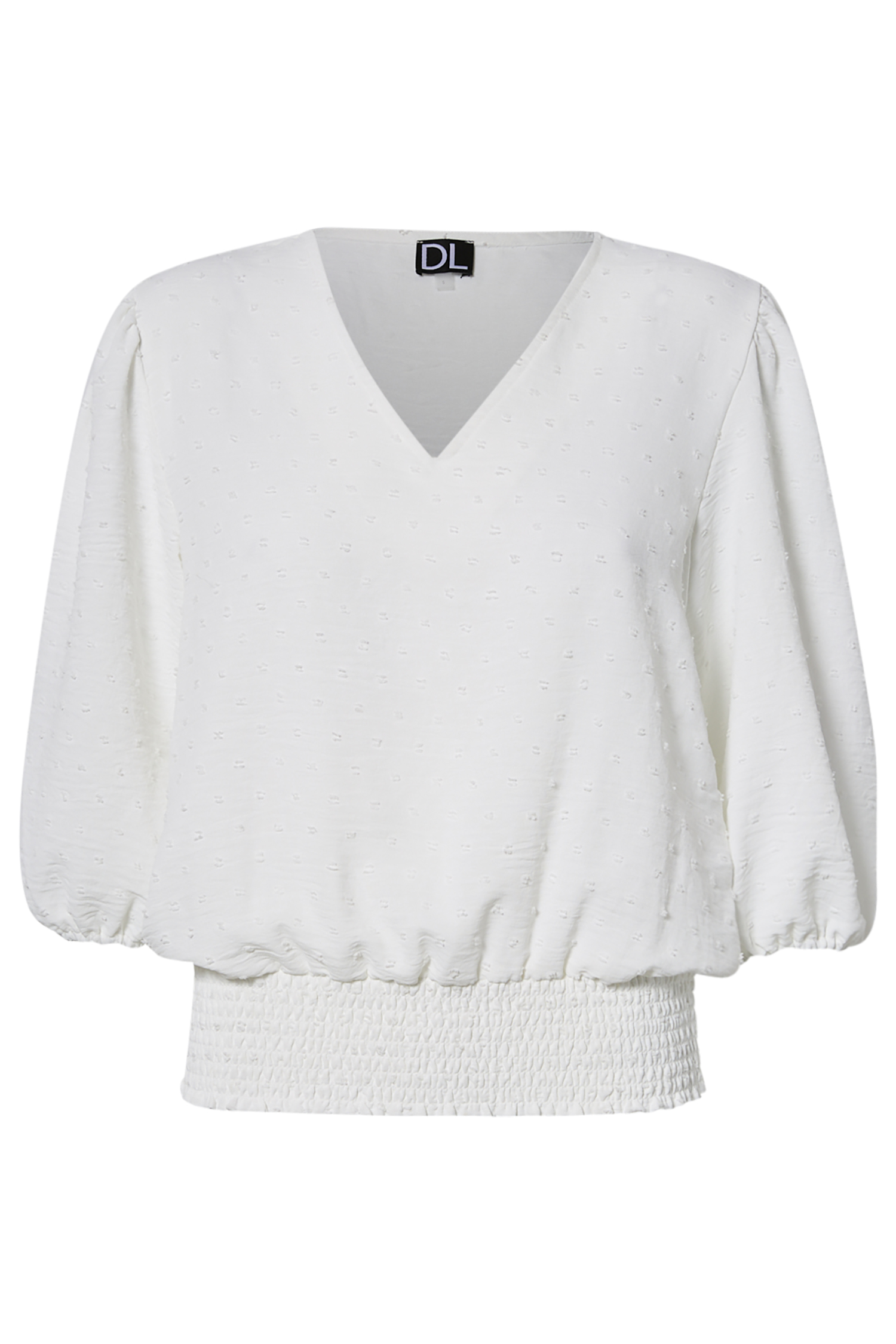 Swiss Dot Top in Off-White M | DAILYLOOK