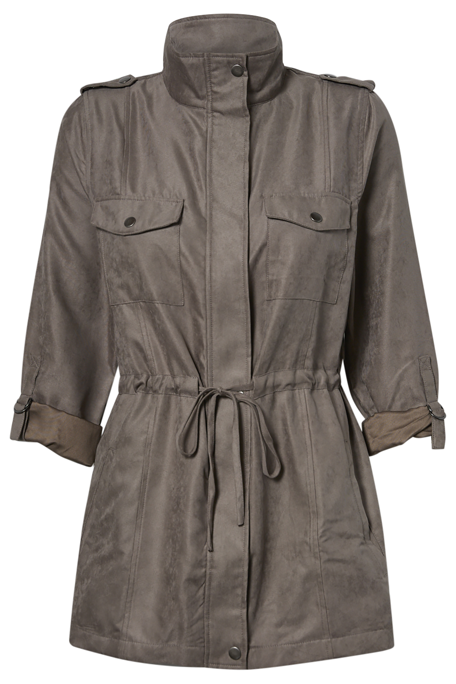 Peach Skin Utility Jacket in Grey S - XL | DAILYLOOK