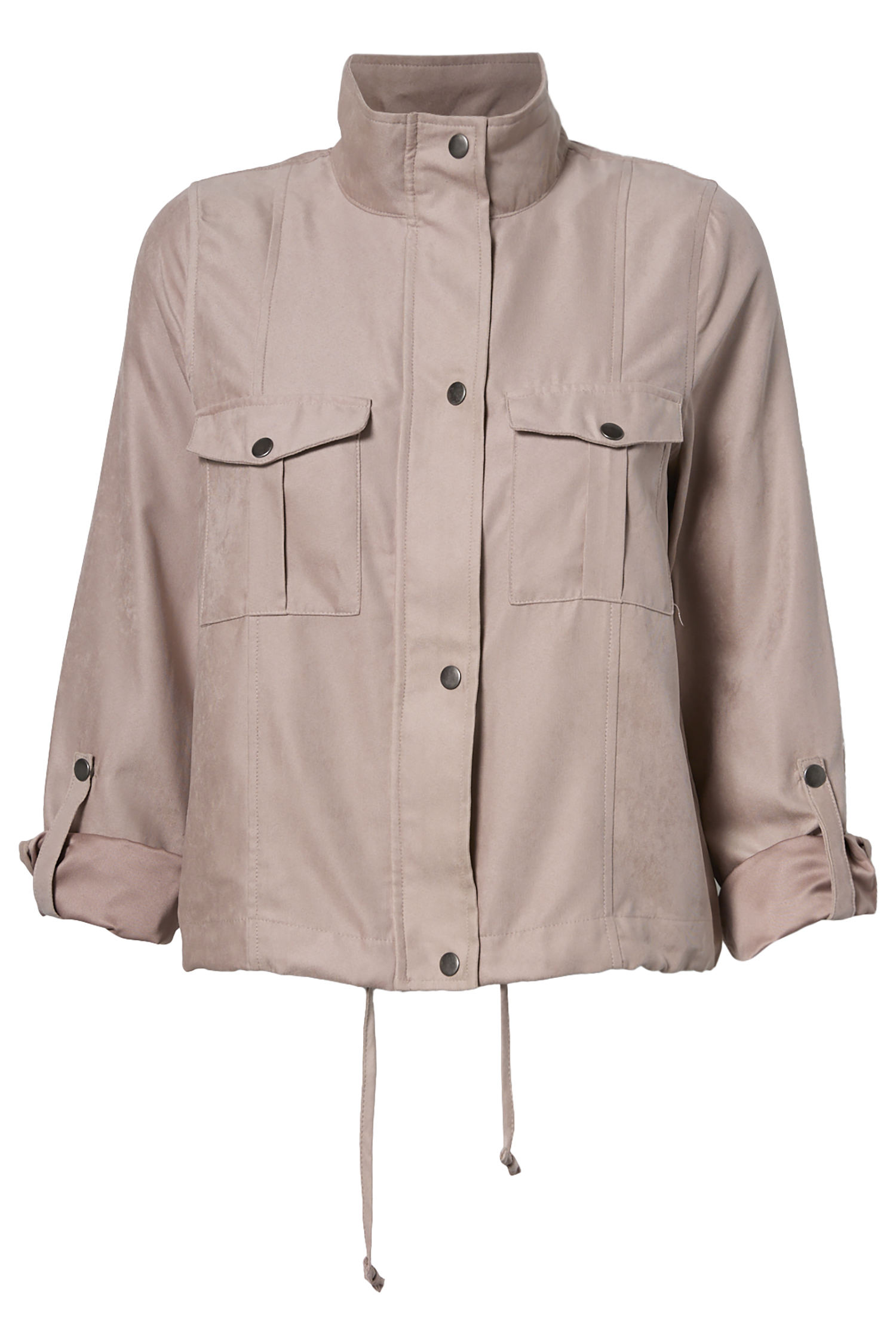 Peach Skin Utility Jacket in Tan M - XL | DAILYLOOK