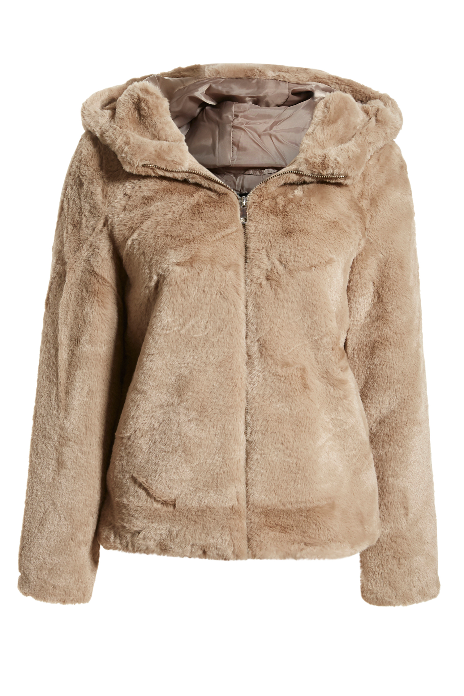 Belofte lekken Wanten Vero Moda Faux Fur Hooded Jacket in Taupe XS - L | DAILYLOOK