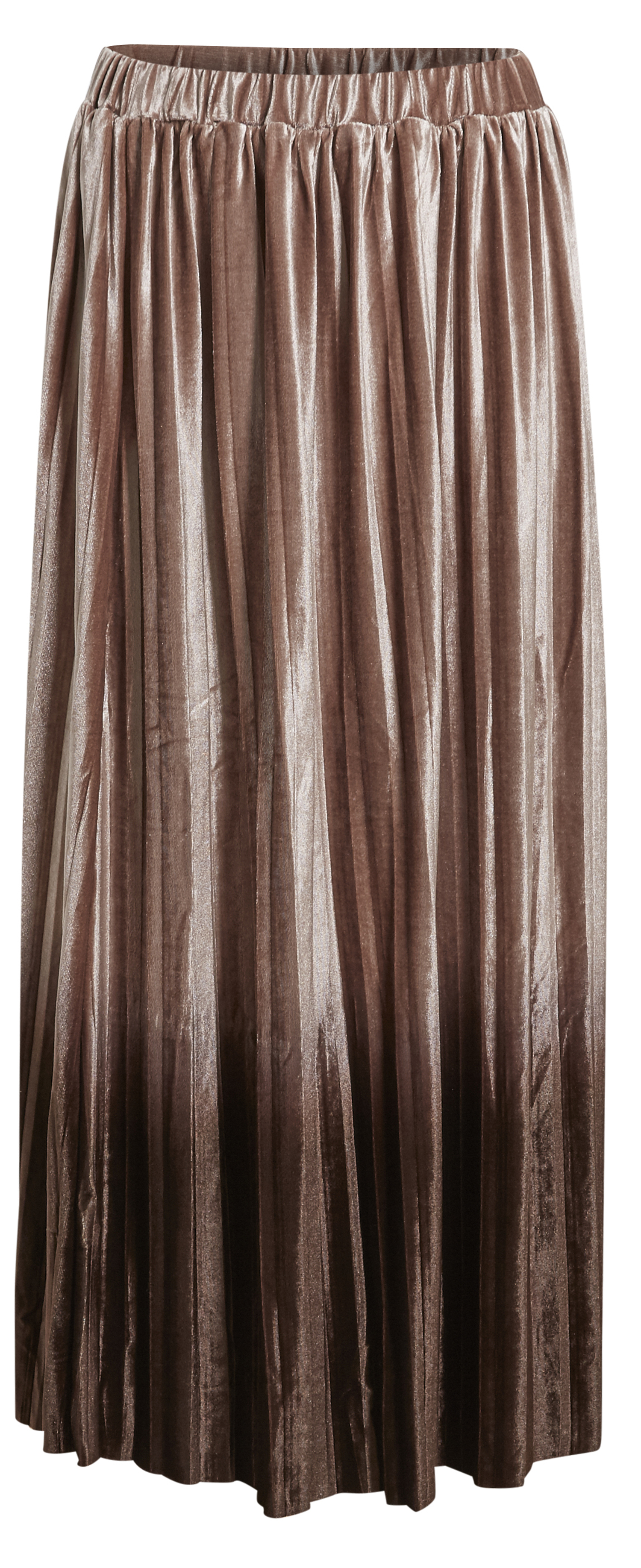 Pleated Ombre Velvet Midi Skirt