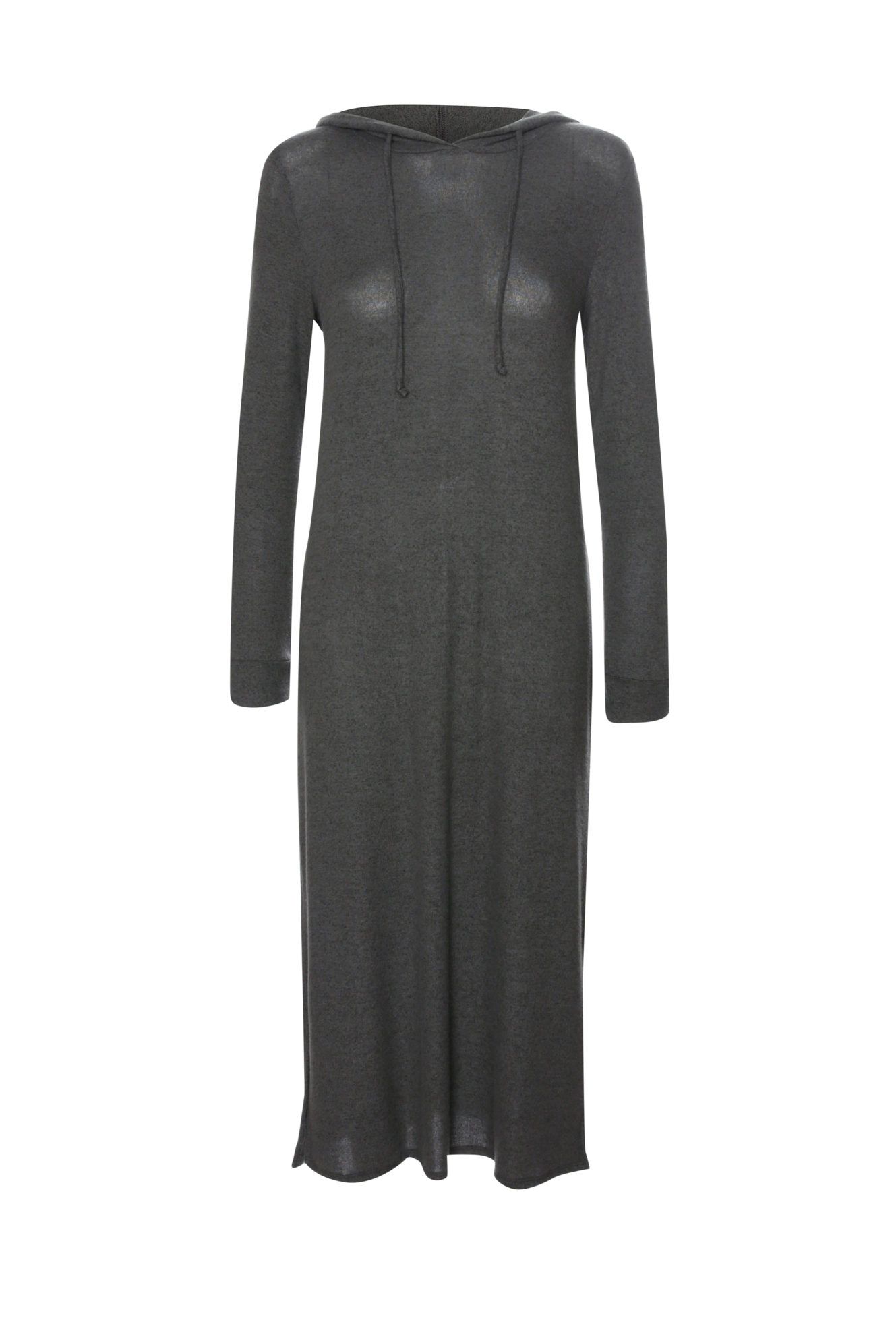 knee length dresses for ladies Hooded Dress High Slit Maxi Dress with Sleeves Dune Style Clothing, Khaki / S main image 0