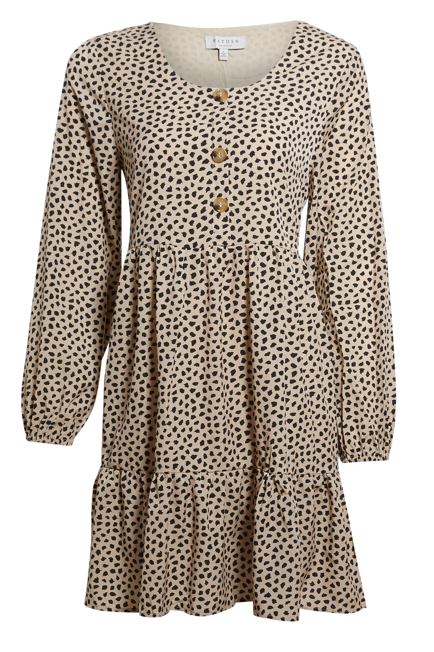 knee length dresses for ladies Bell Sleeve Tiered Mini- Casablanca Multi