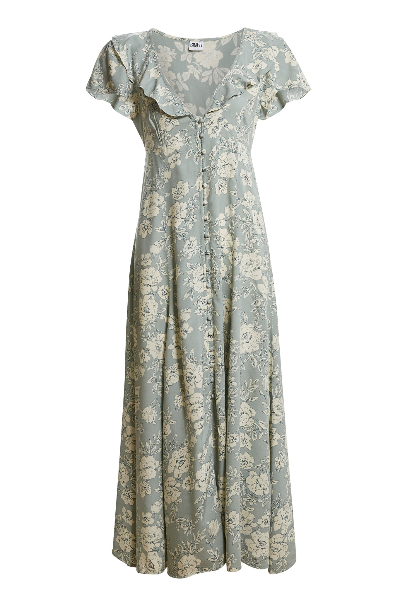 【DIRDDY】 SHINY FLOWER BUTTON DRESS - MINT DL-J1816F69-mint-multi-V1.jpg