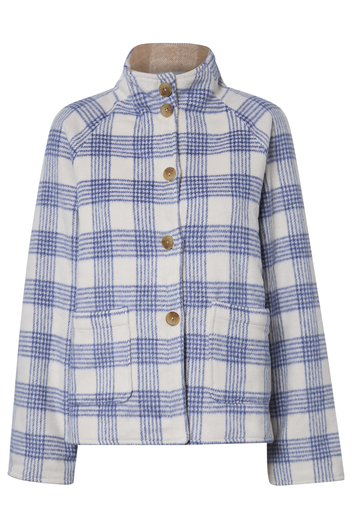 Reversible Plaid Jacket in Blue Multi XS - XXL | DAILYLOOK
