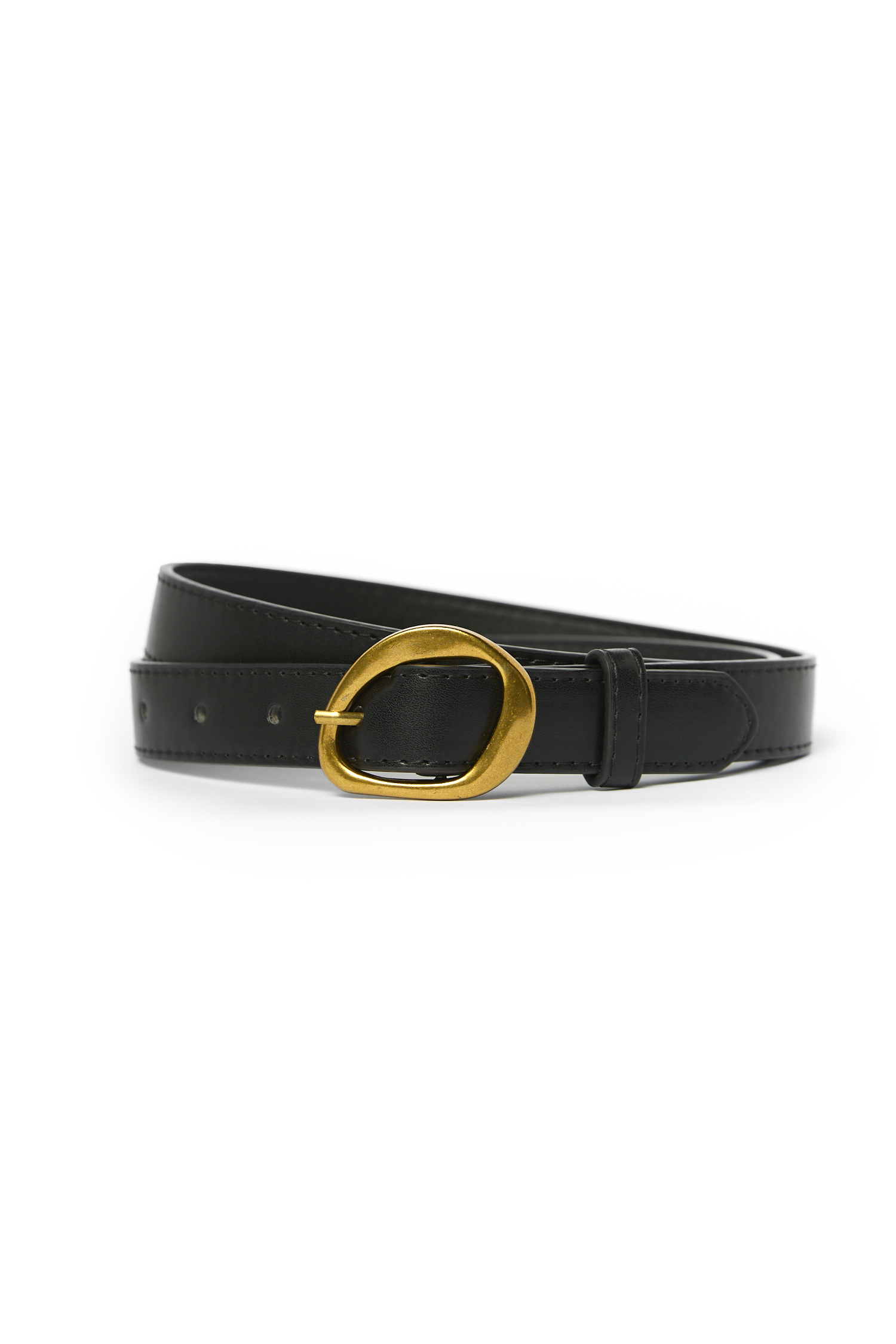 Gold Abstract Buckle Belt Bottega Veneta Abstract Buckled Leather Belt | Neiman Marcus main image 4