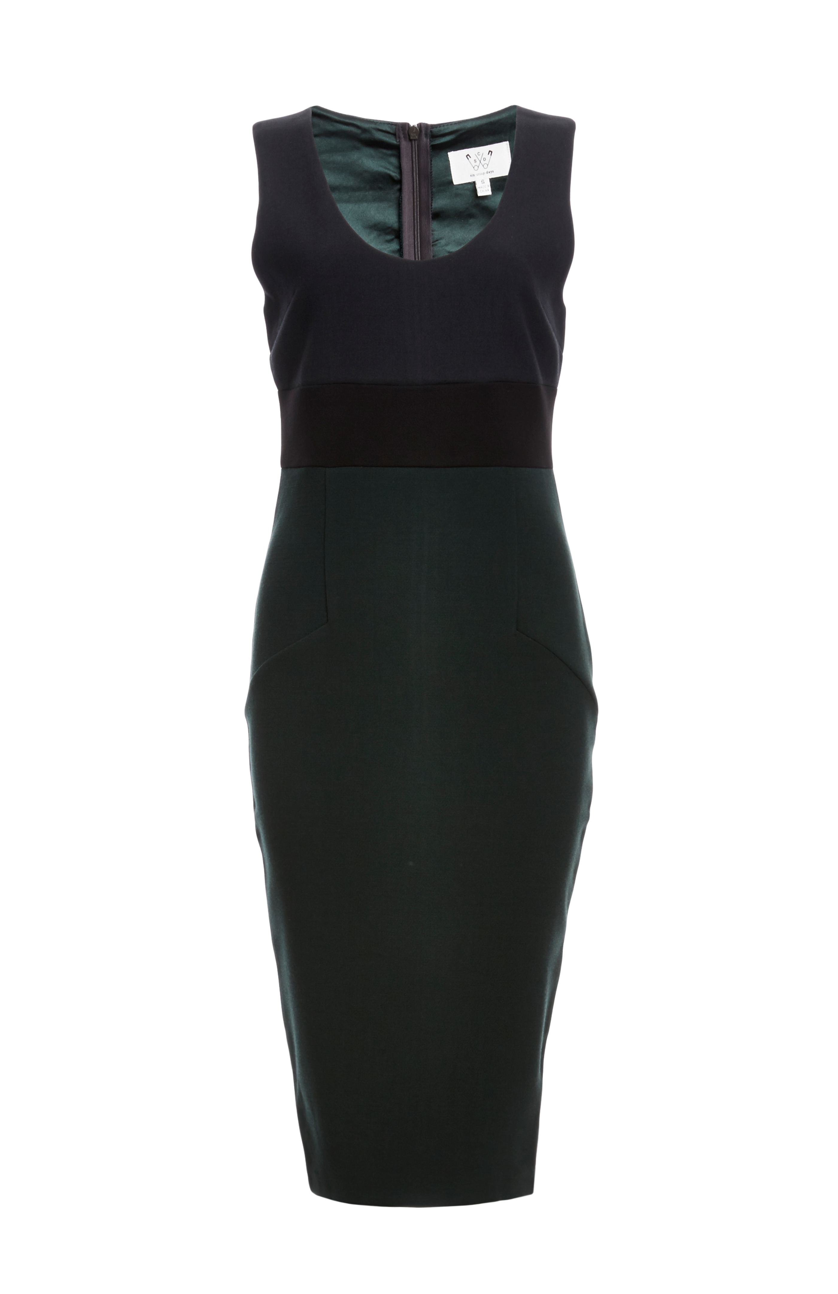 dark green work dress