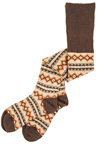 Tribal Knit Knee High Socks
