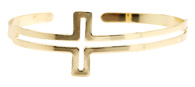 Hollow Cross Cuff Bracelet