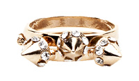 Bejeweled Spike Hinged Ring