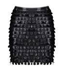 Leather Petal Mini Skirt