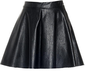 Streamlined Vegan Leather Circle Skirt