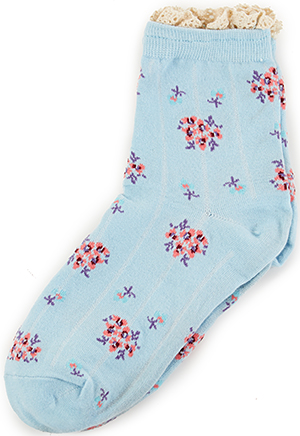 Floral Frill Socks