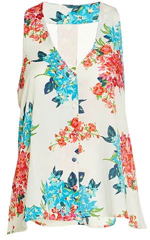 Lucca Couture Floral T-Strap Top