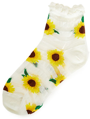 Striped Sunflower Socks