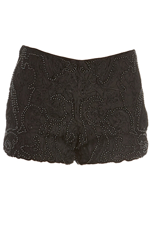 Beaded Embroidered Shorts