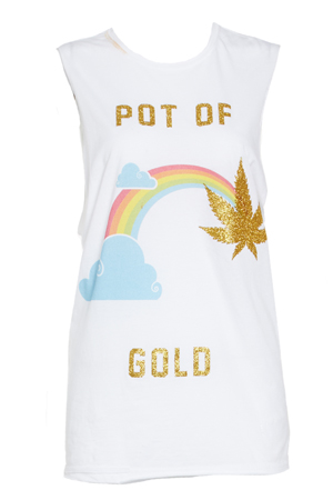 The Laundry Room Pot Of Gold Glitter Muscle Tee