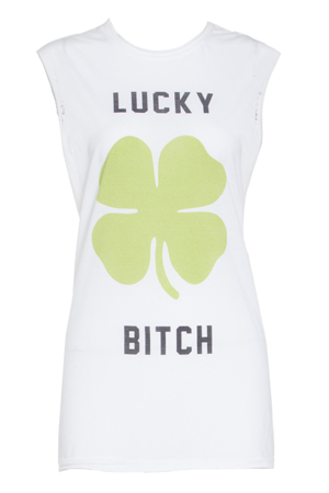 The Laundry Room Lucky Bitch Muscle Tee