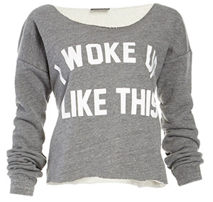 Private Party I Woke Up Like This Crop Sweatshirt