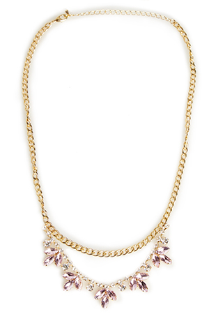 DAILYLOOK Crystal Vine Chain Necklace