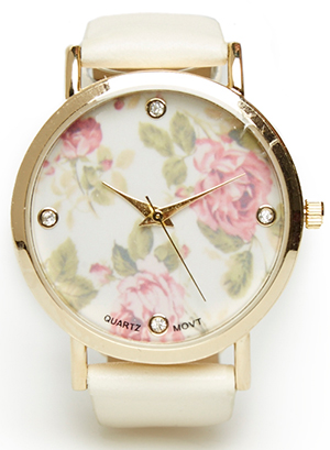 Floral Face Watch