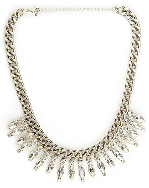 DAILYLOOK Elegant Crystal Chain Necklace