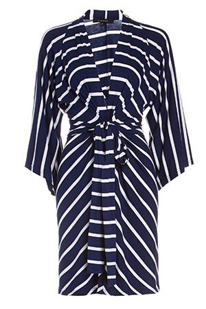 Stripe Kimono Sleeve Dress