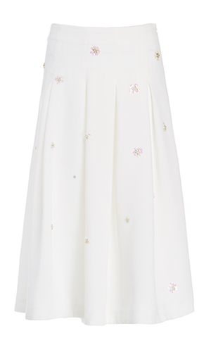 J.O.A. Sequin Floral Midi Skirt