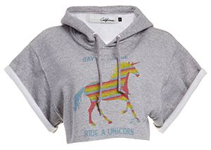 The Laundry Room Ride A Unicorn Crop Hoodie