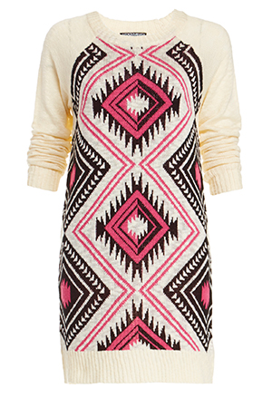 Lucca Couture Aztec Sweater Dress