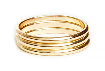 DAILYLOOK Simple Band Ring Set
