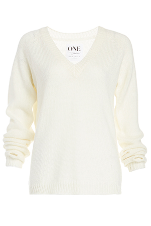 One Teaspoon Snug Knit V-Neck Sweater