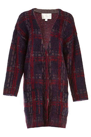J.O.A. Plaid Sweater Coat