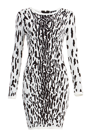BARDOT Snow Leopard Dress