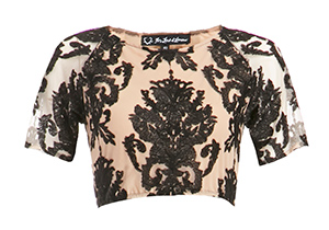 For Love & Lemons Embroidered Ethereal Crop Top