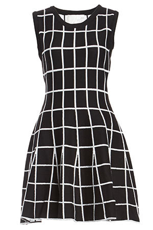 J.O.A. Grid Knit Skater Dress