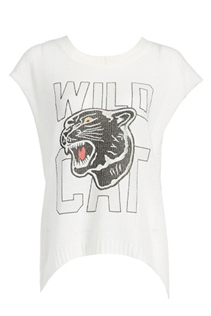 The Laundry Room Wild Cat Ribbed Muscle Sweater