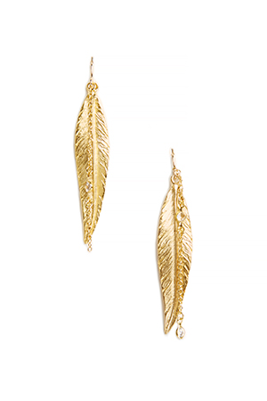 Sage & Stone Feather Earrings
