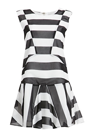 J.O.A Patchwork Striped Dress