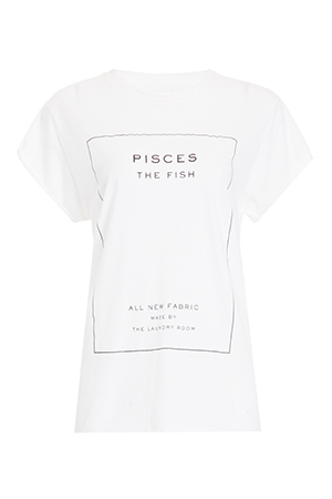 The Laundry Room Pisces Label Rolling Tee