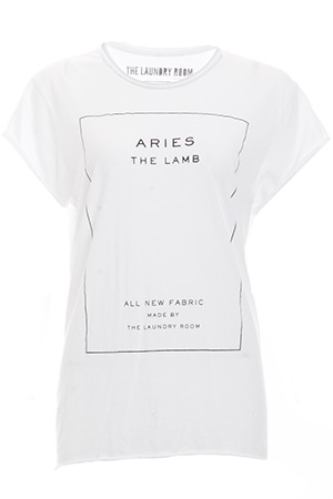 The Laundry Room Aries Label Rolling Tee