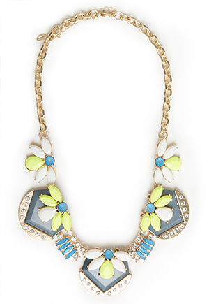 DAILYLOOK Multicolored Crystal Studded Necklace