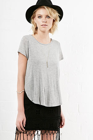 high side split shirt