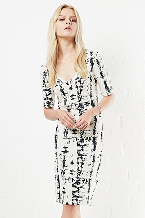 RD Style Cracked Print Dress
